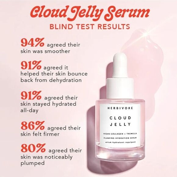 Herbivore Cloud Jelly Plumping Hydration Face Serum Vegan Collagen 30ml/1 oz - Picture 4 of 5
